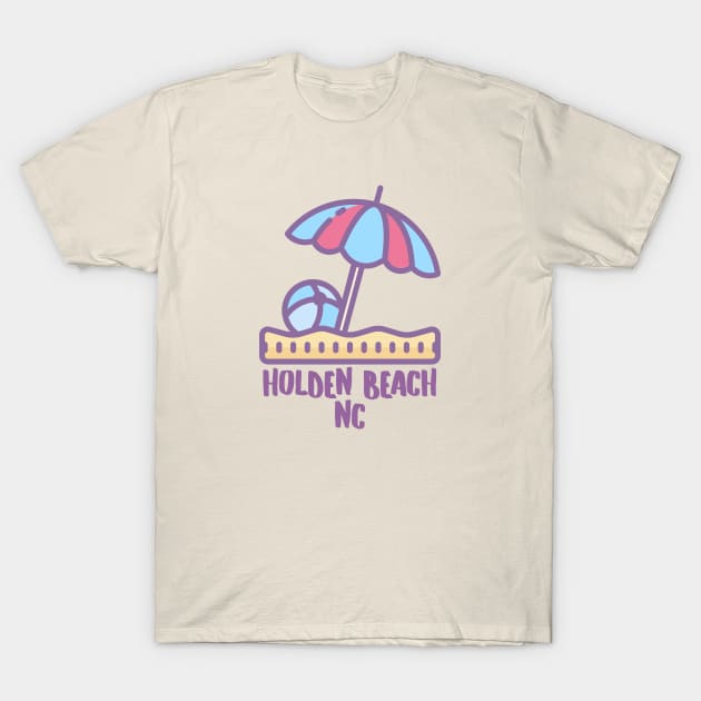 Holden Beach North Carolina Sunny Sandy Fun T-Shirt by Contentarama